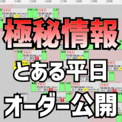 【極秘情報】 オーダー表大公開
